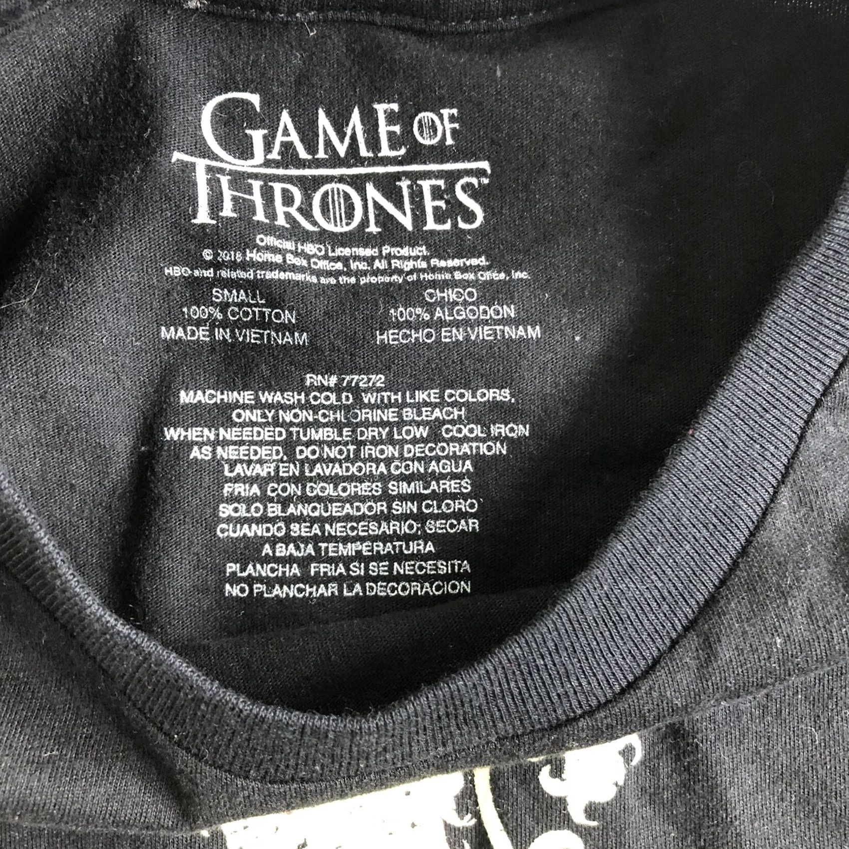 Vintage Game Of Thrones Womens Black I Drink And I Know Things Pullover T Shirt Size S Size S / US 4 / IT 40 - 6 Thumbnail