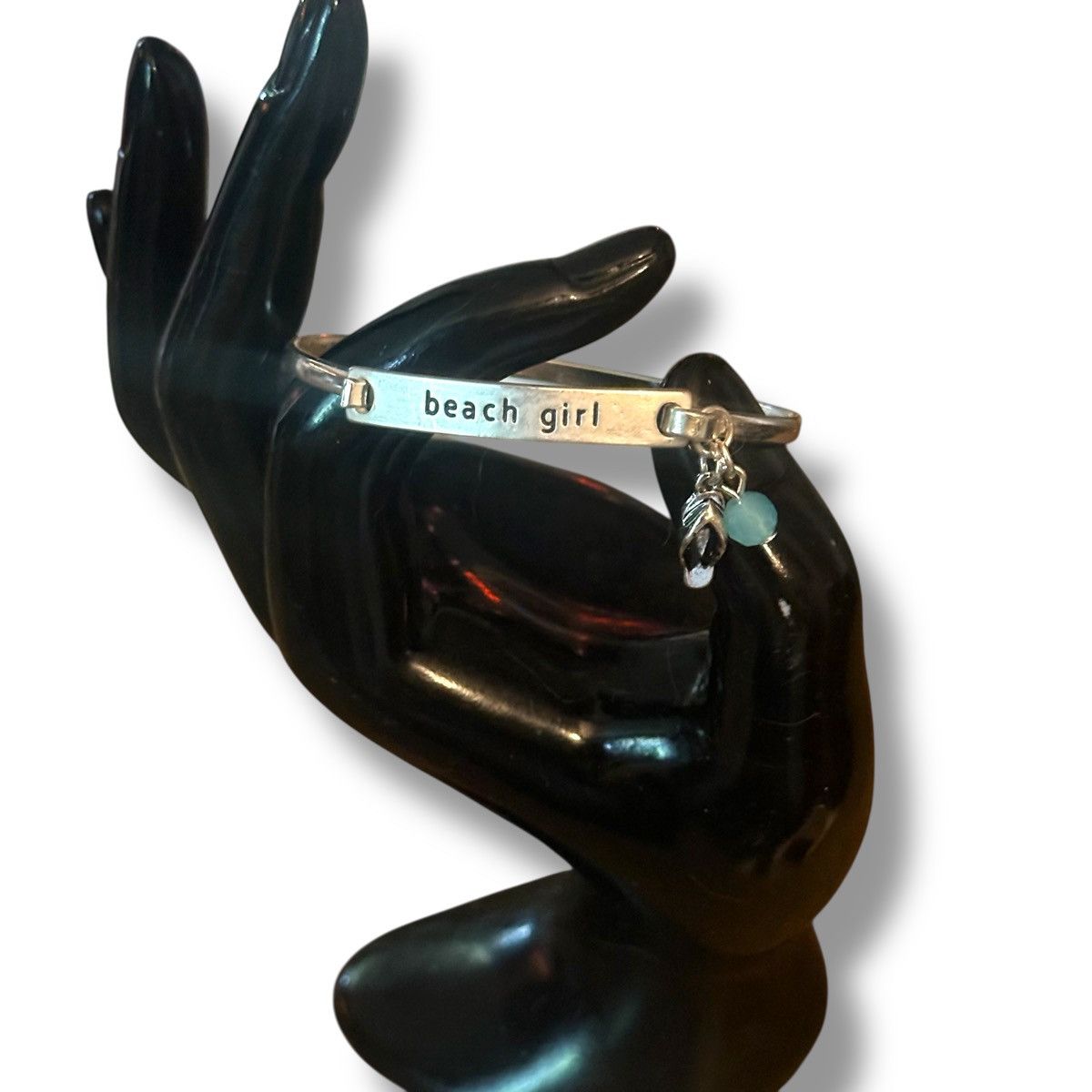 Other Silver tone beach girl charm bangle bracelet Size ONE SIZE - 3 Thumbnail