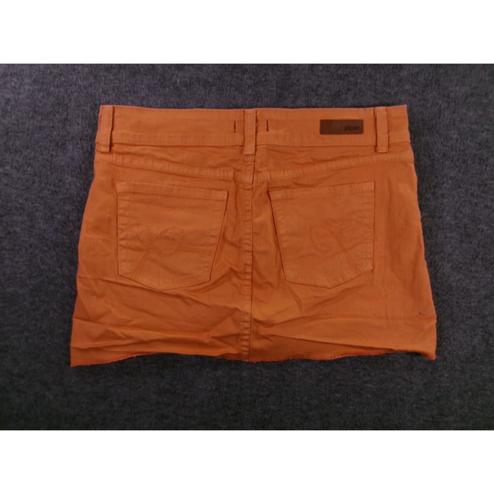 Vintage VINTAGE Piper Denim Skirt Juniors 11 Orange Mini Casual 90s Grunge Womens Size 32" / US 10 / IT 46 - 7 Thumbnail