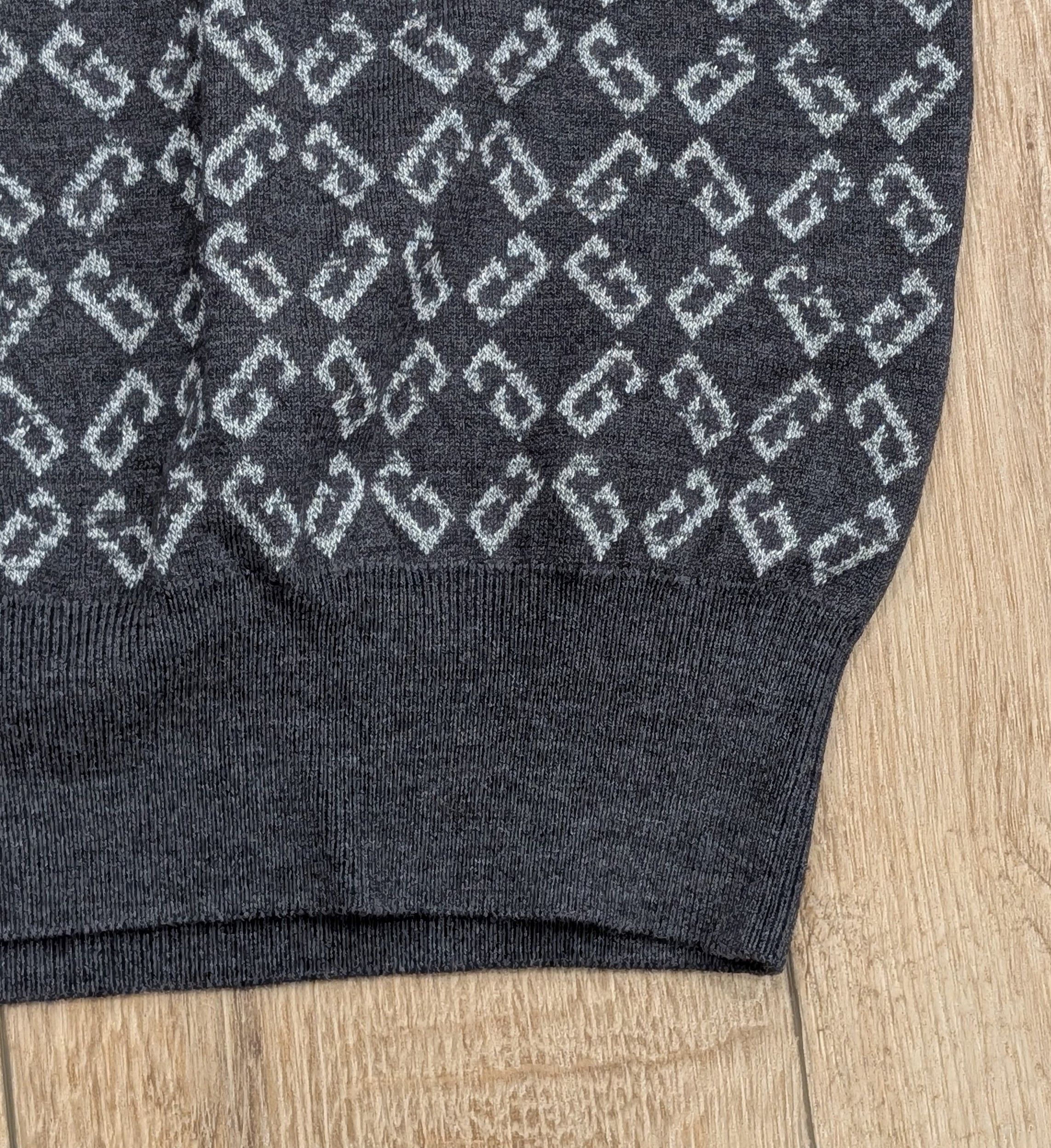 Givenchy GIVENCHY G Patterned Wool Blend Sweater Medium Gray 2XL Size US XXL / EU 58 / 5 - 3 Thumbnail