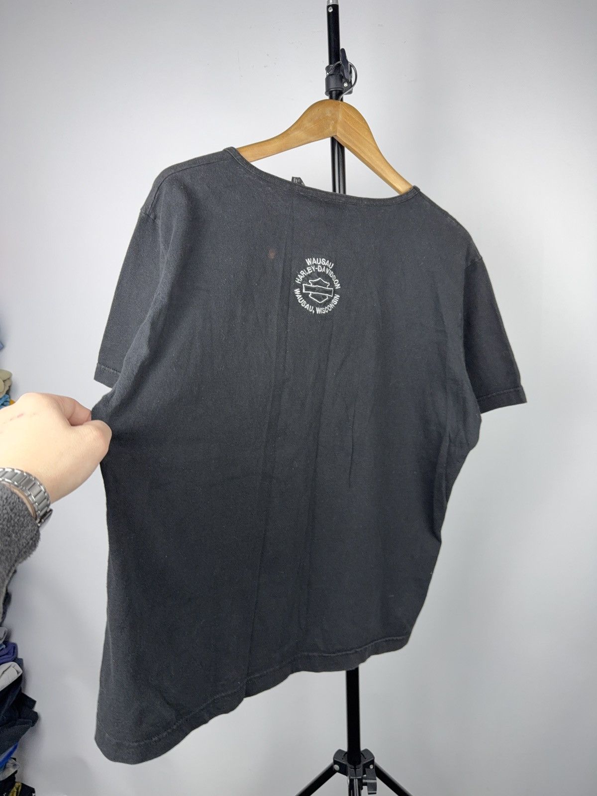 Harley Davidson Retro Moto Biker Harley-Davidson 2004 Black Graphic T-Shirt Size US S / EU 44-46 / 1 - 14 Thumbnail