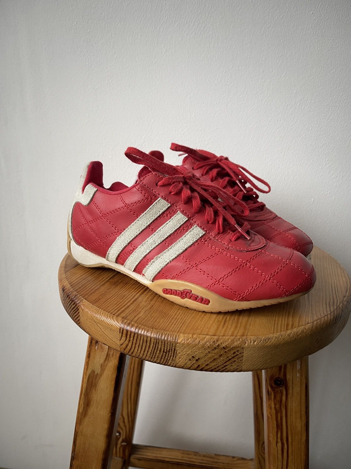 Adidas Vintage Adidas Tuscany Goodyear Racing Shoes Red US5/UK4.5 Size US 5 / IT 35 - 1 Thumbnail