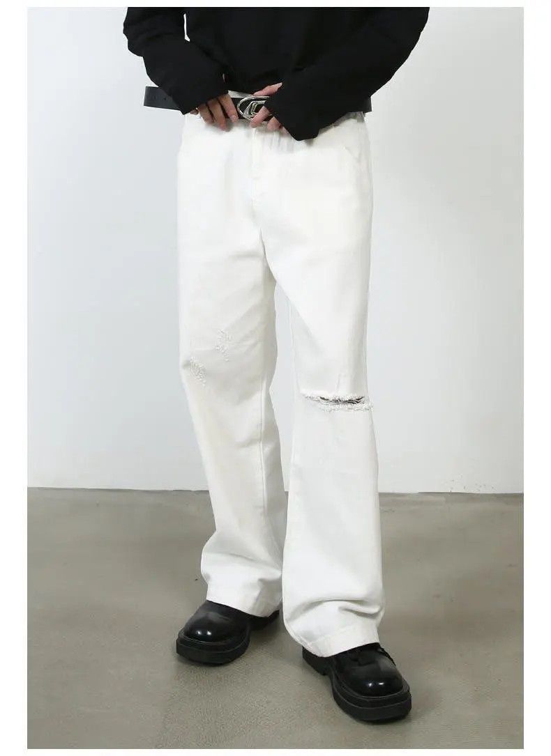 Japanese Brand × Jean White Distressed Denim Jeans Size US 30 / EU 46 - 6 Thumbnail