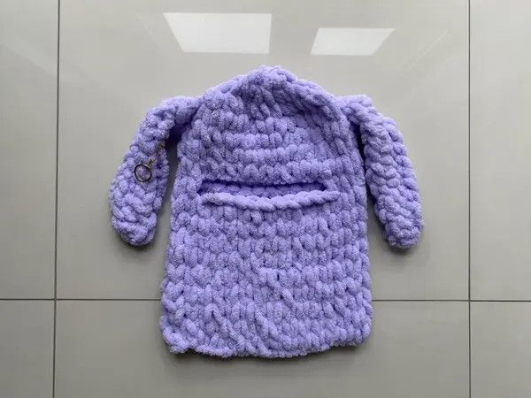 VIBE Handmade Knitted Balaclava Ski Mask Bunny Rabbit Style Size ONE SIZE - 2 Thumbnail