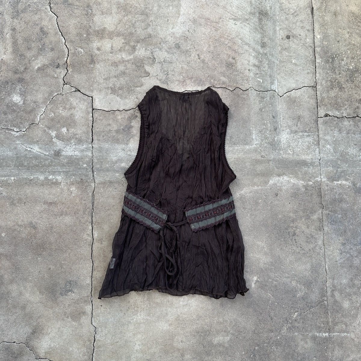 Japanese Brand × Vintage Vintage Y2K Driver Mesh Blouse Tank Top Size S / US 4 / IT 40 - 2 Thumbnail