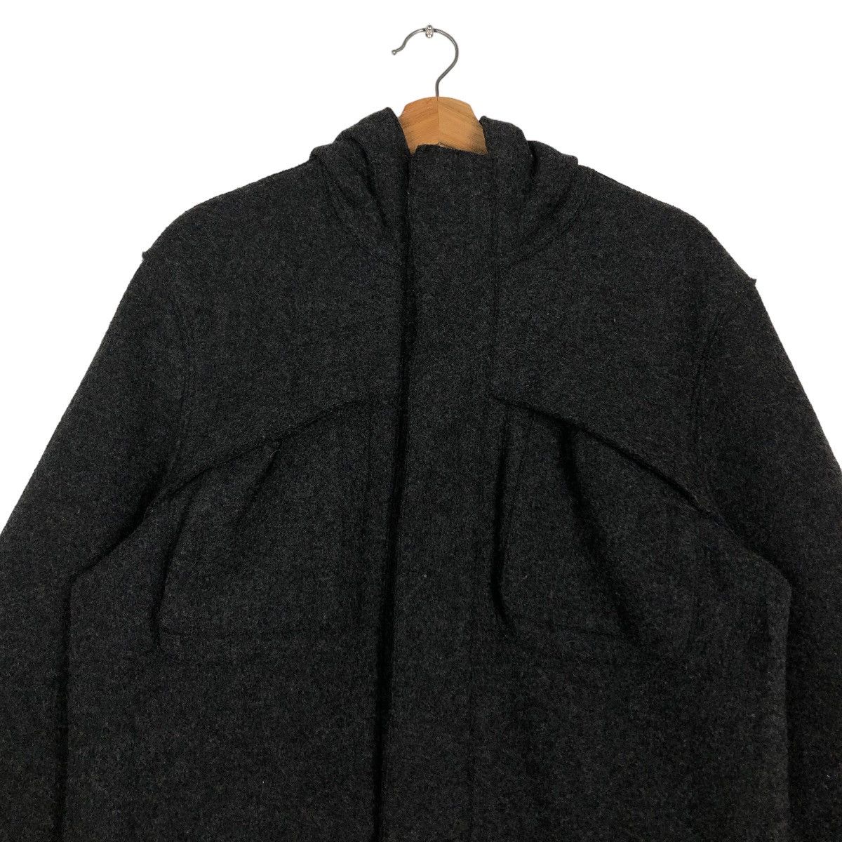 Issey Miyake 🔥Rich Black - Wool Hunting Jacket Double Layer Tete Homme Size US L / EU 52-54 / 3 - 2 Thumbnail