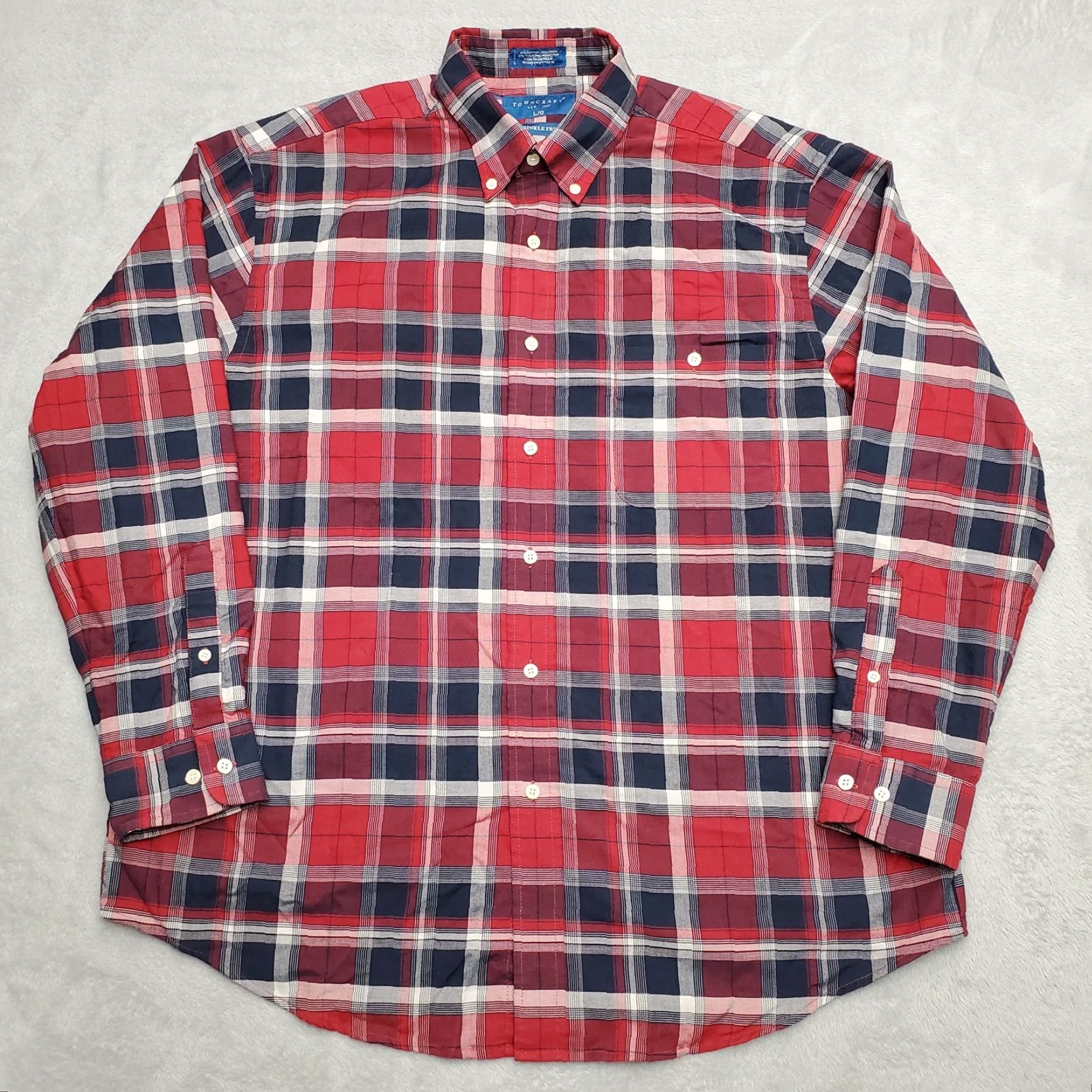Etro VINTAGE Towncraft Shirt Men L Red Plaid Button-Down Long Sleeve Casual Size US L / EU 52-54 / 3 - 2 Thumbnail