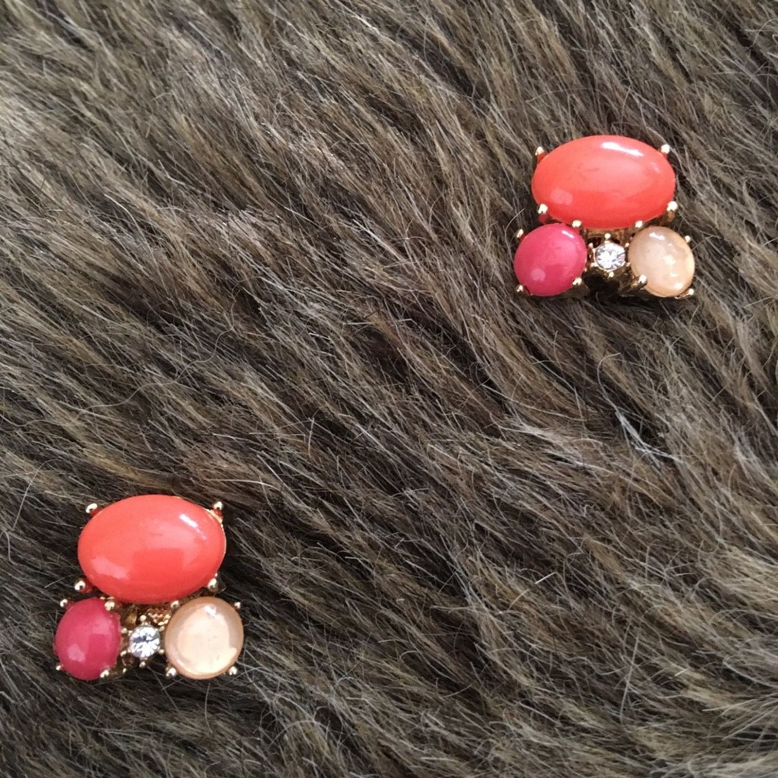 Vintage Vintage repurpose cabochon glass clip on earrings Size ONE SIZE - 3 Thumbnail