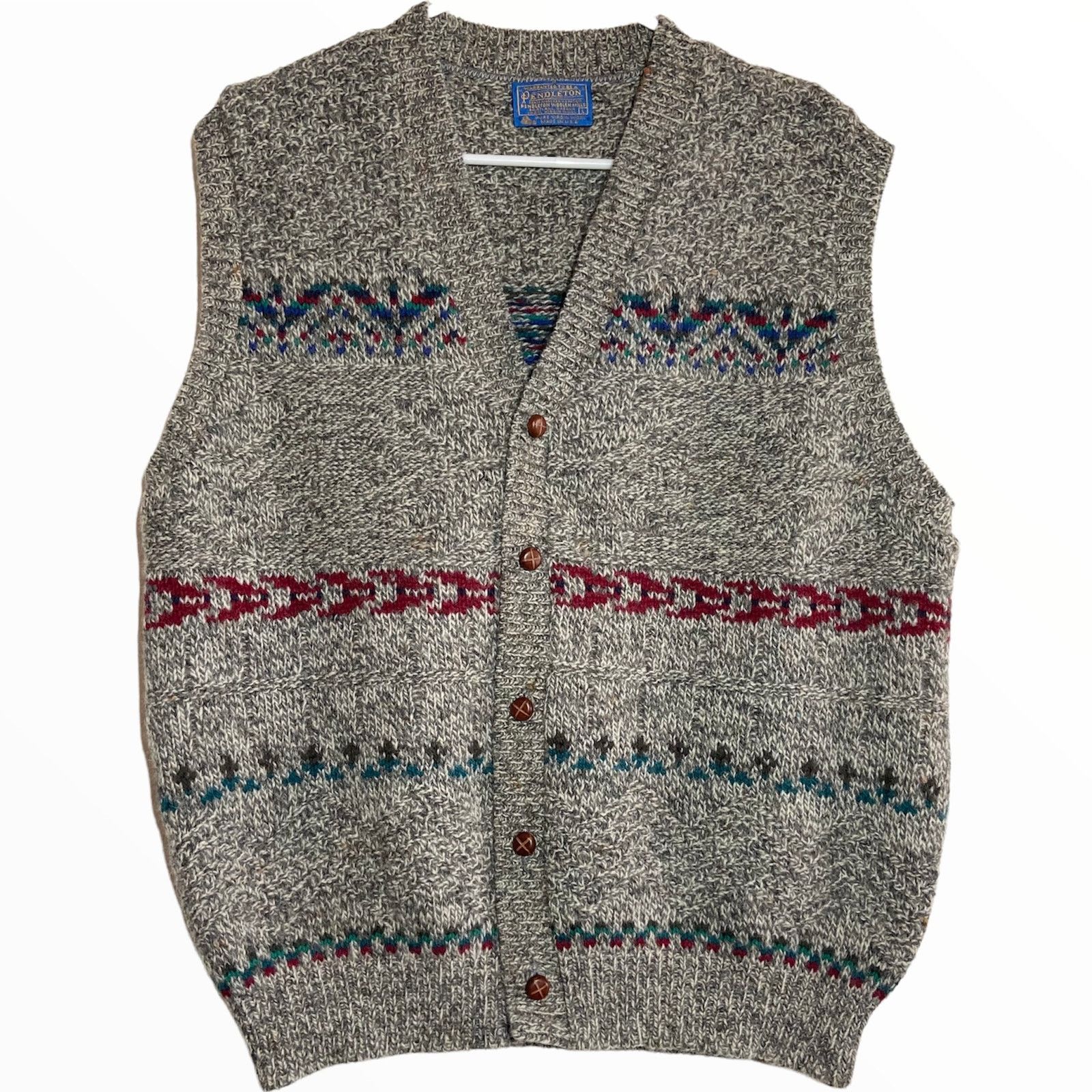 Pendleton Vintage 60s Vest Aztec Marled Sweater Vest L