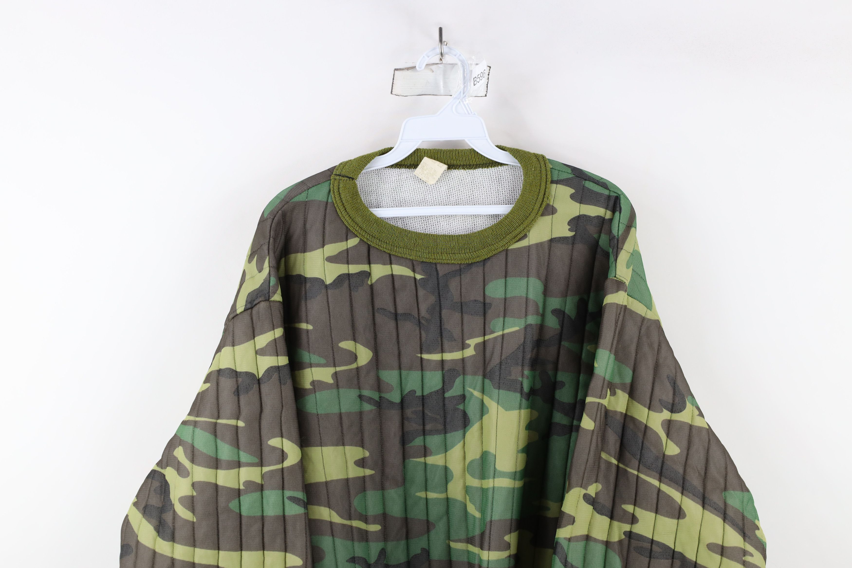 Vintage Vintage 70s Streetwear Thermal Camouflage Sweatshirt USA Size US XXL / EU 58 / 5 - 2 Thumbnail