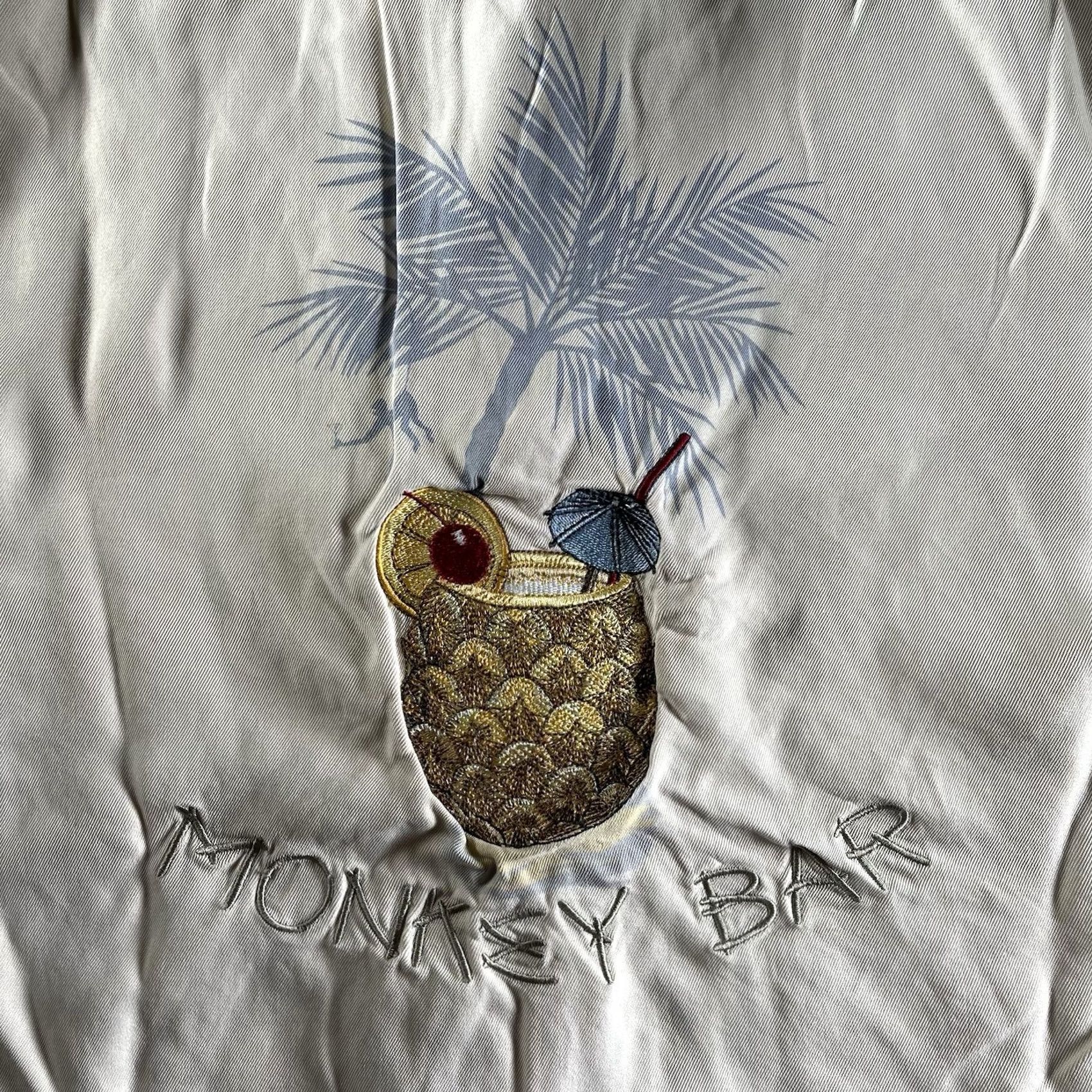 Tori Richard Tori Richard Shirt Mens L Embroidered Monkey Bar Pineapple Vacation Silk Size US L / EU 52-54 / 3 - 2 Thumbnail