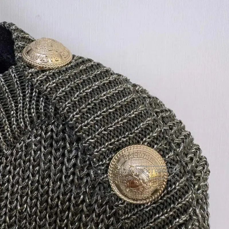 Balmain Balmain Green Long Sleeve Pullover Sweater . Size S / US 4 / IT 40 - 4 Thumbnail