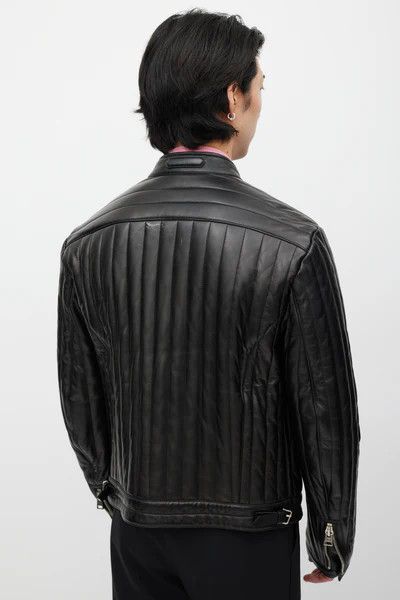 Tom Ford o1loc1c0525 TFL722 Leather Jacket in Black Size US S / EU 44-46 / 1 - 6 Thumbnail