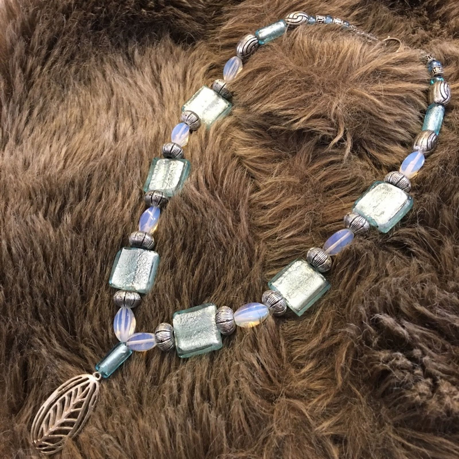 Vintage Vintage artisan glass silver bead necklace Size ONE SIZE - 6 Thumbnail