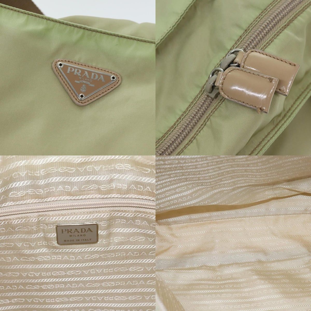 Prada PRADA Tote Bag Nylon Beige Silver Size ONE SIZE - 11 Thumbnail