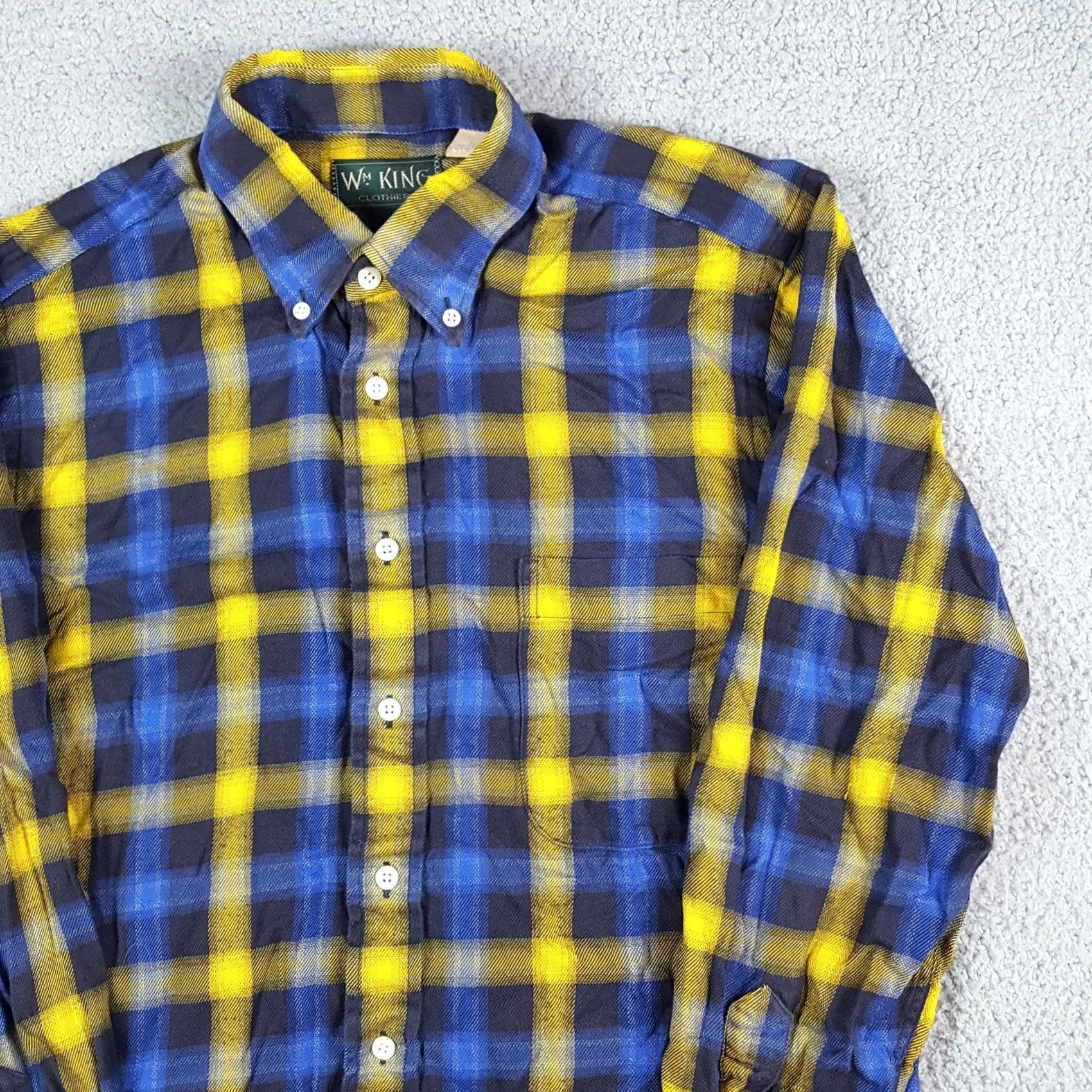 Vintage VINTAGE William King Shadow Plaid Flannel Western Button-Down Shirt Men M Collared Shirt Size US M / EU 48-50 / 2 - 4 Thumbnail