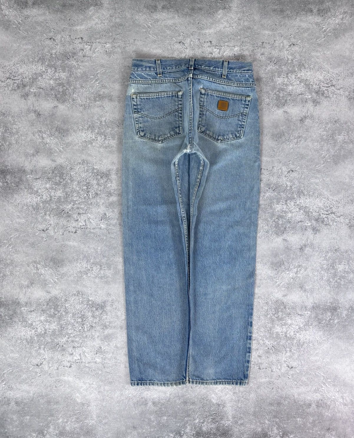 Carhartt Vintage Carhartt Faded Light Blue Denim Jeans B17 DST Size US 33 - 1 Thumbnail