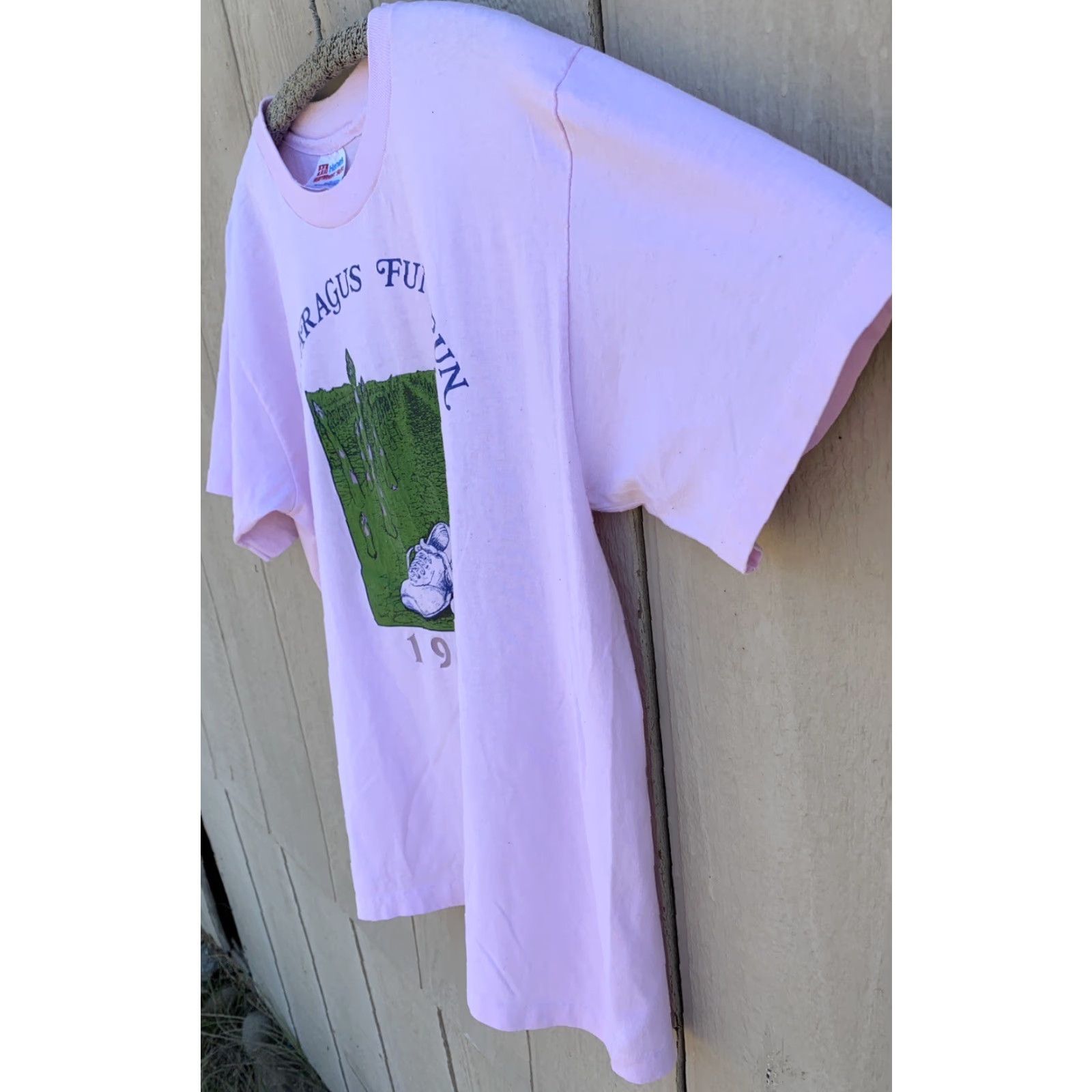 Hanes VINTAGE Hanes Asparagus Fun Run 1994 T Shirt Pink L Men Short Sleeve Graphic Tee 1990s Sportswear/Beach Size US L / EU 52-54 / 3 - 4 Thumbnail