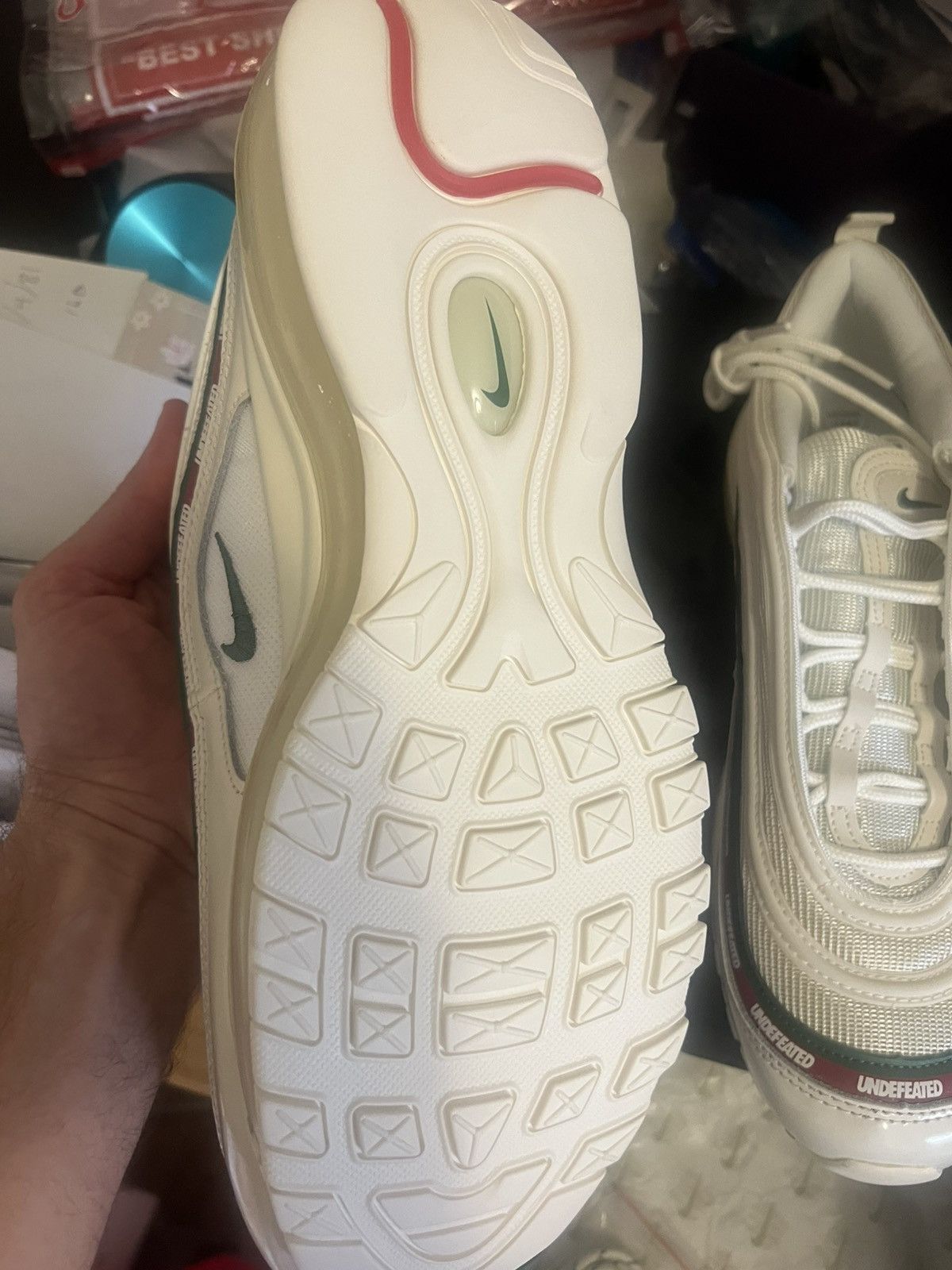 Nike Nike Undefeated x Air Max 97 OG Sail White Size 10 Size US 10 / EU 43 - 4 Thumbnail