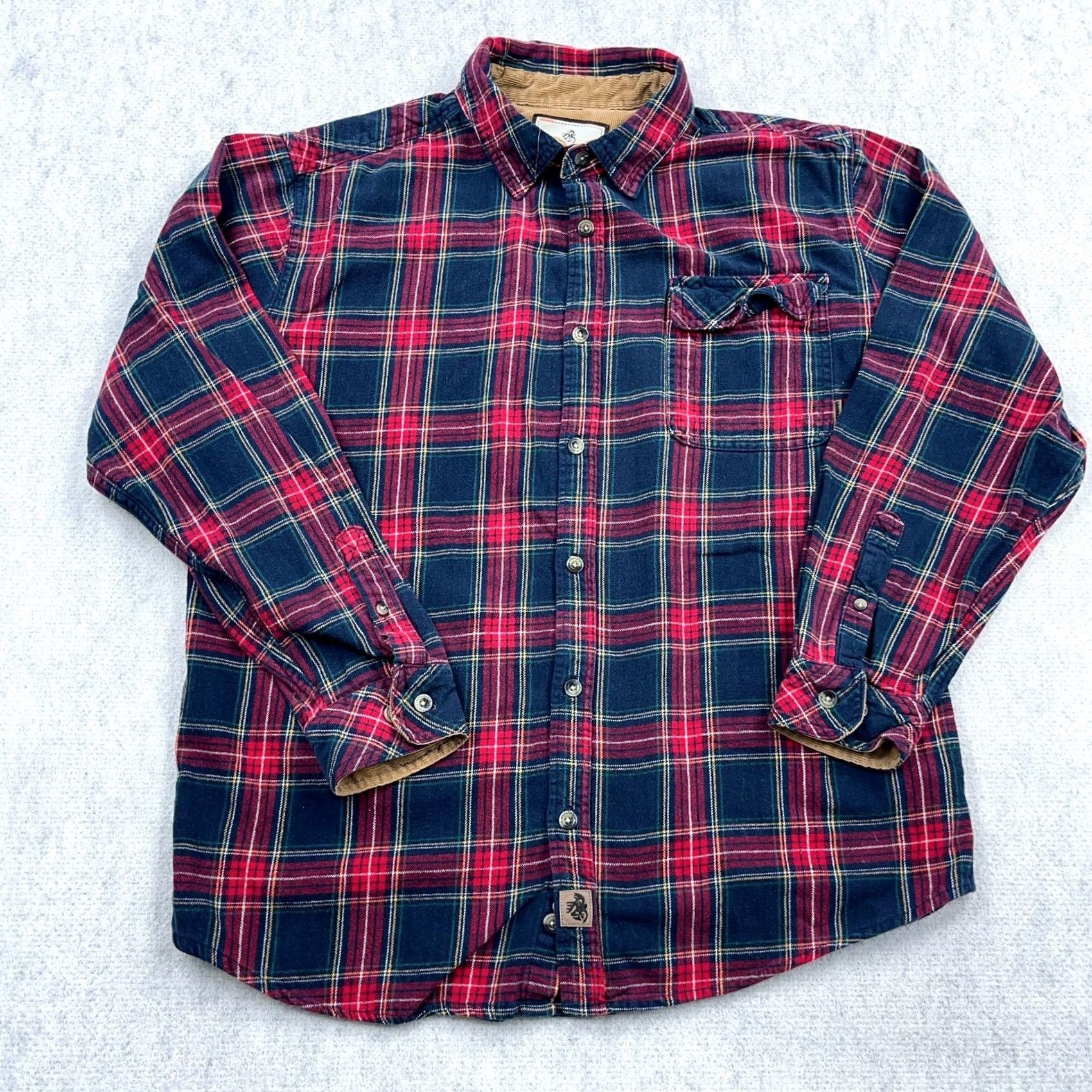 Vintage Legendary Whitetails Flannel Shirt Men L Blue Plaid Buck Camp Button Up Size US L / EU 52-54 / 3 - 2 Thumbnail