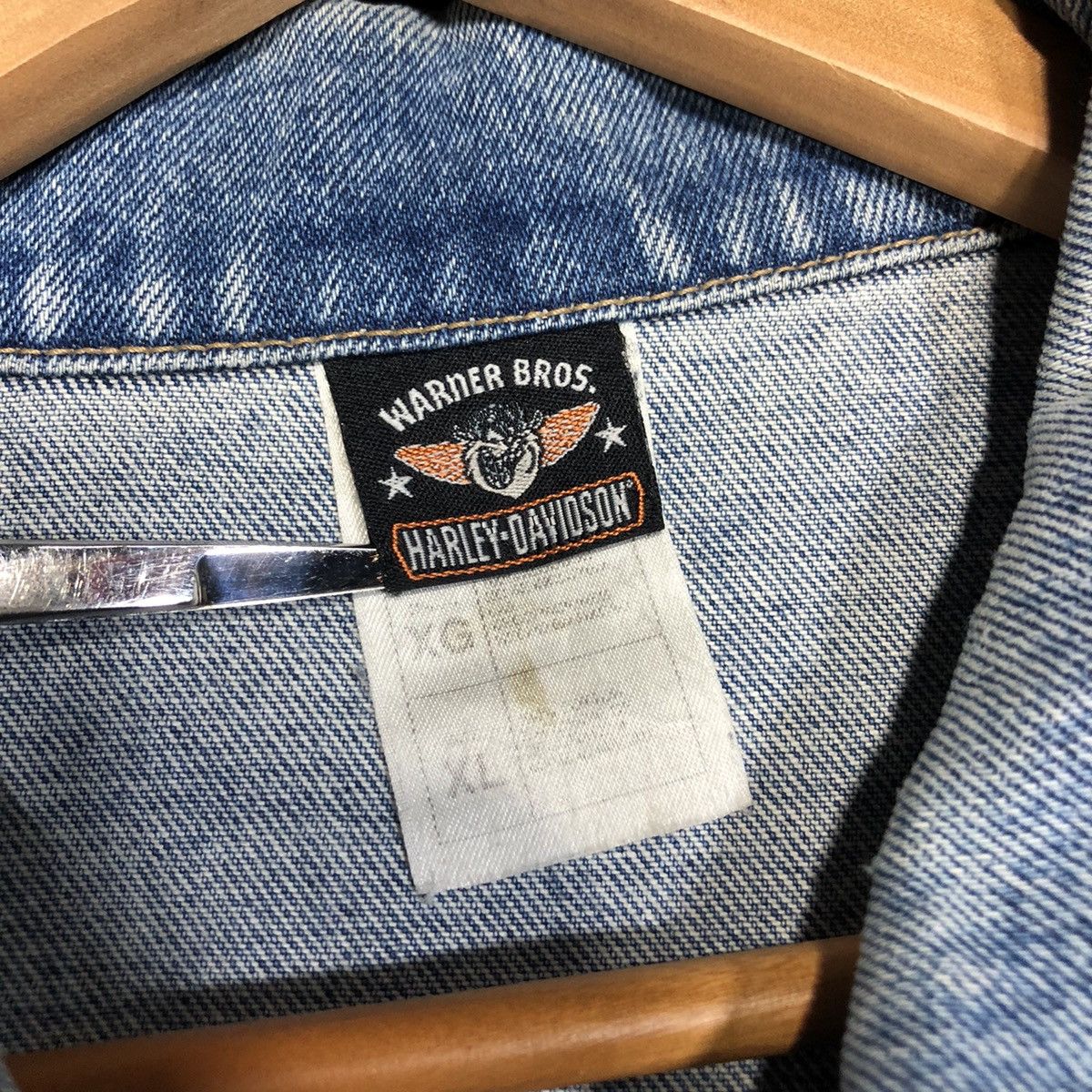 Harley Davidson × Vintage × Warner Bros Harley Davidson Motorcycle Warner Bros 2000 Trucker Jacket Size US XL / EU 56 / 4 - 12 Thumbnail