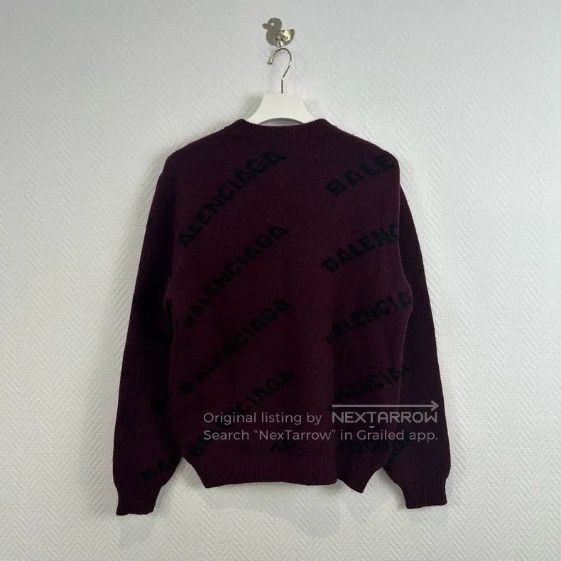 Balenciaga Balenciaga Printed Logo Knitted Sweater Size US S / EU 44-46 / 1 - 3 Thumbnail