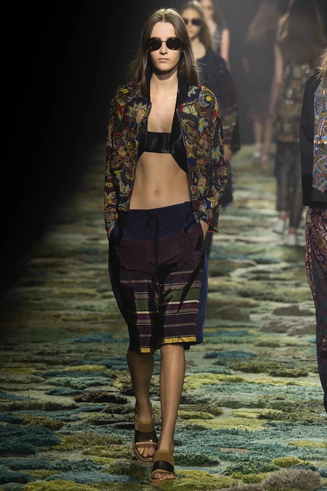 Dries Van Noten DVN Runway Silk-Cotton Beaded Embroidered Rare 95 New 38 Size XS / US 0-2 / IT 36-38 - 2 Thumbnail