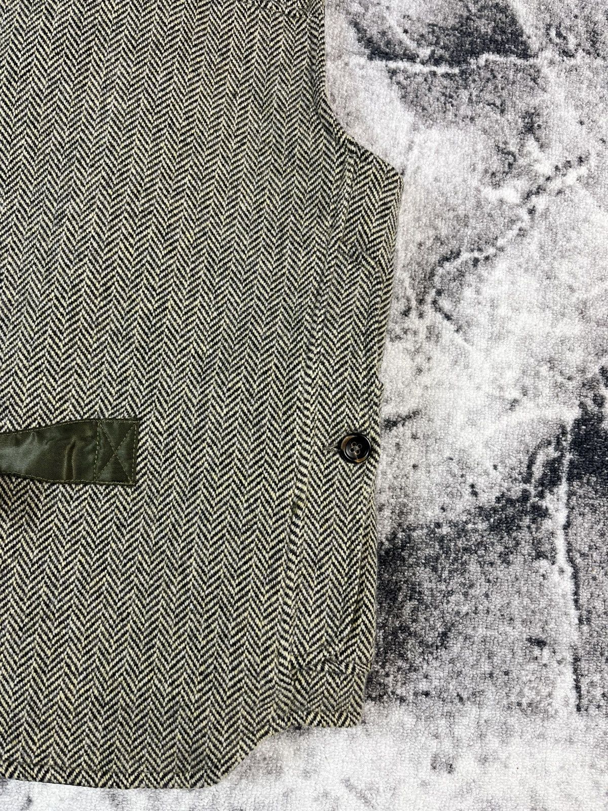 Vintage Capalbio Tweed Vest Herringbone Wool Italy Utility Size US M / EU 48-50 / 2 - 14 Thumbnail