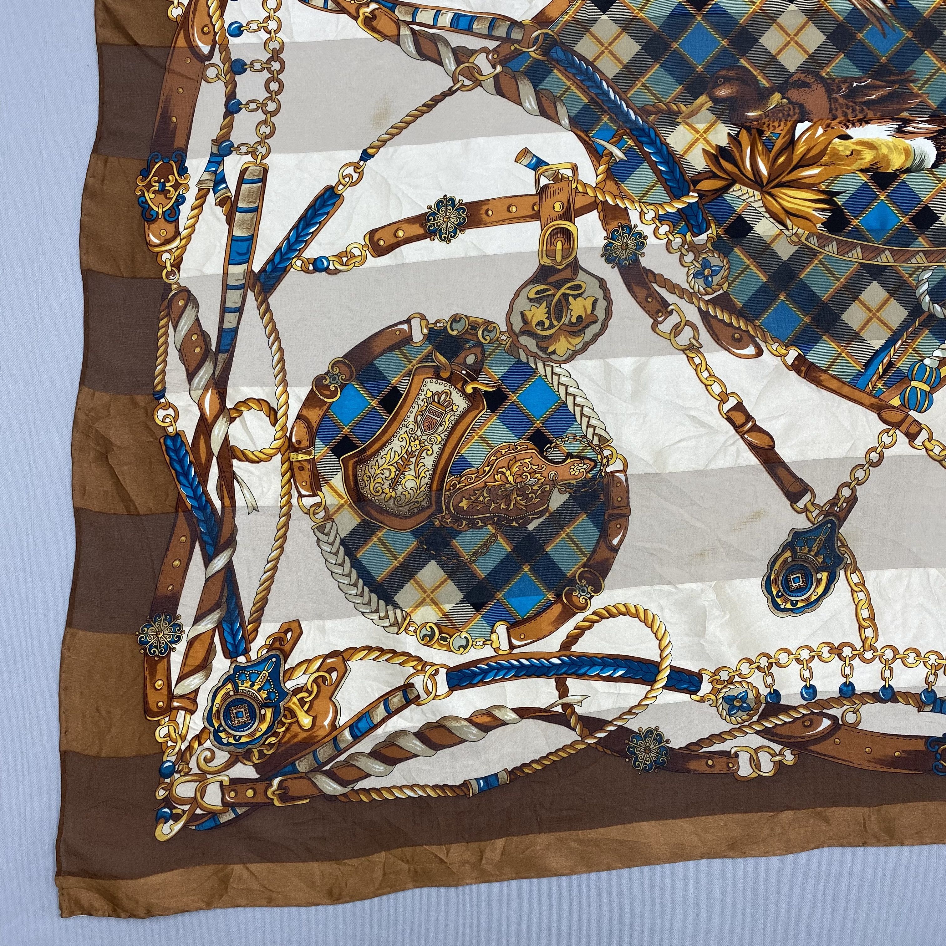 Japanese Brand Vintage Pierre Balmain SILK Scarf Twill Stole Wraps Scarves Size ONE SIZE - 9 Thumbnail