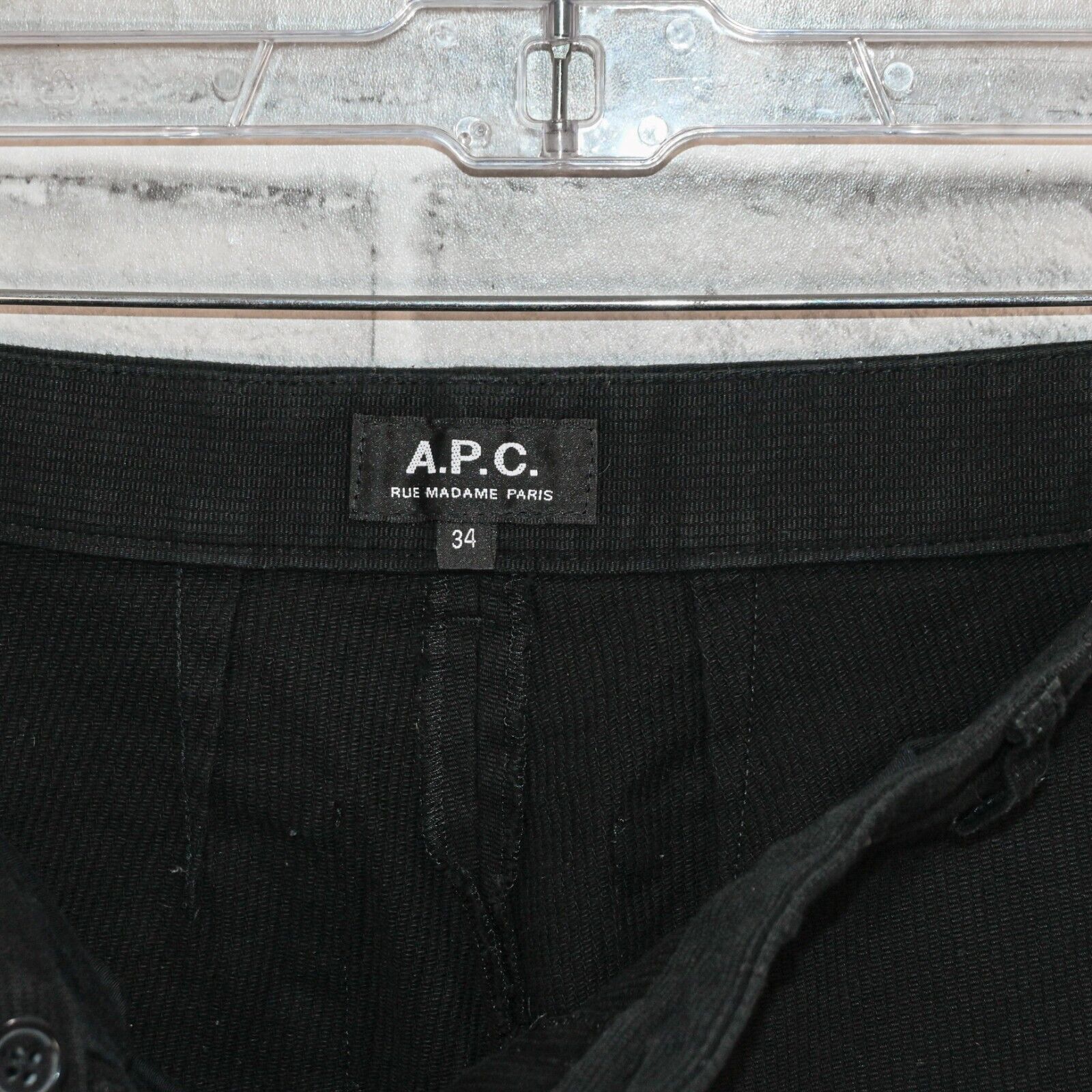 A.P.C. A.P.C. Women's Ribbed ankle crop pants in black cotton Size 24" / US 00 / IT 34 - 6 Thumbnail