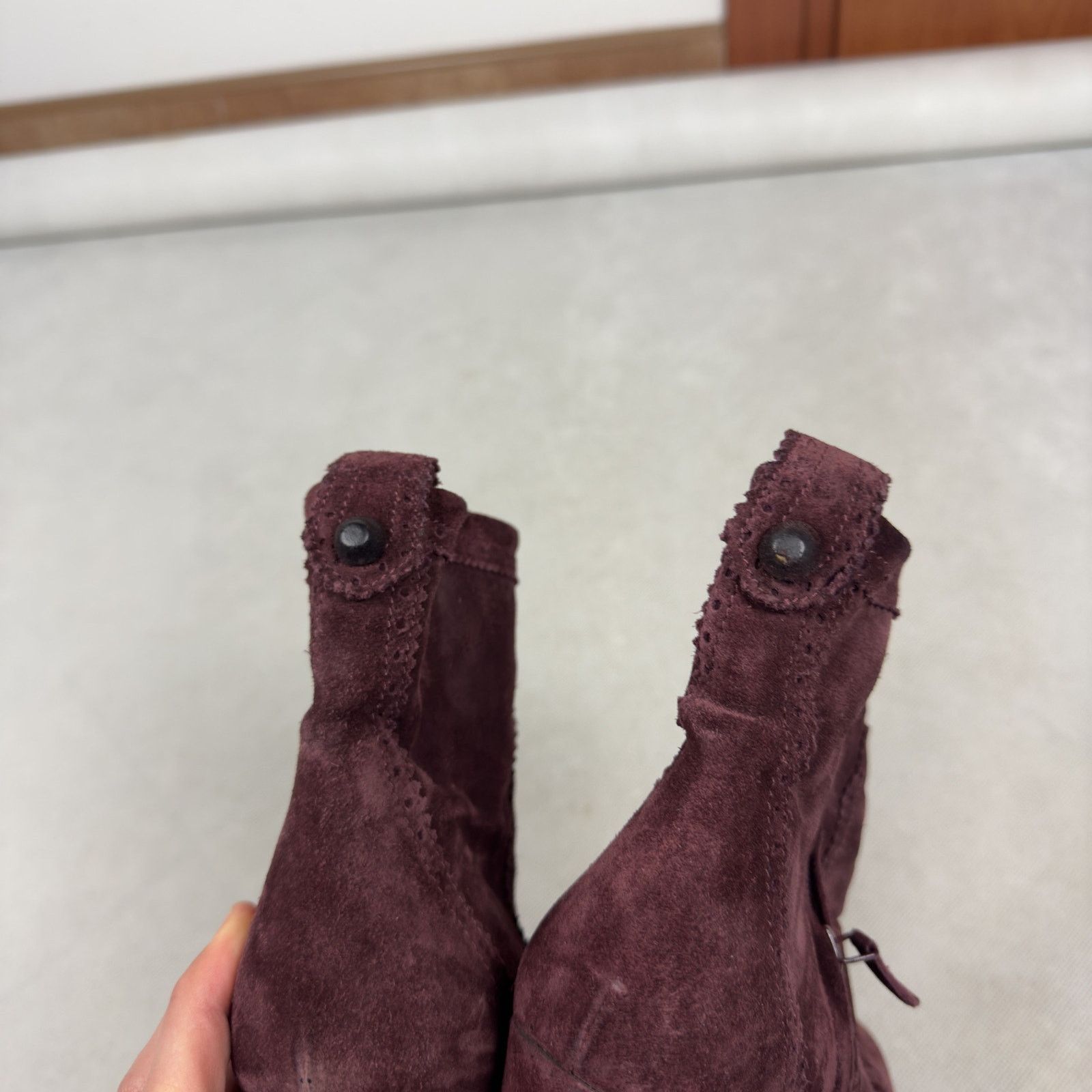 Balenciaga Balenciaga Burgundy Boots 40.5 Size US 10.5 / IT 40.5 - 4 Thumbnail