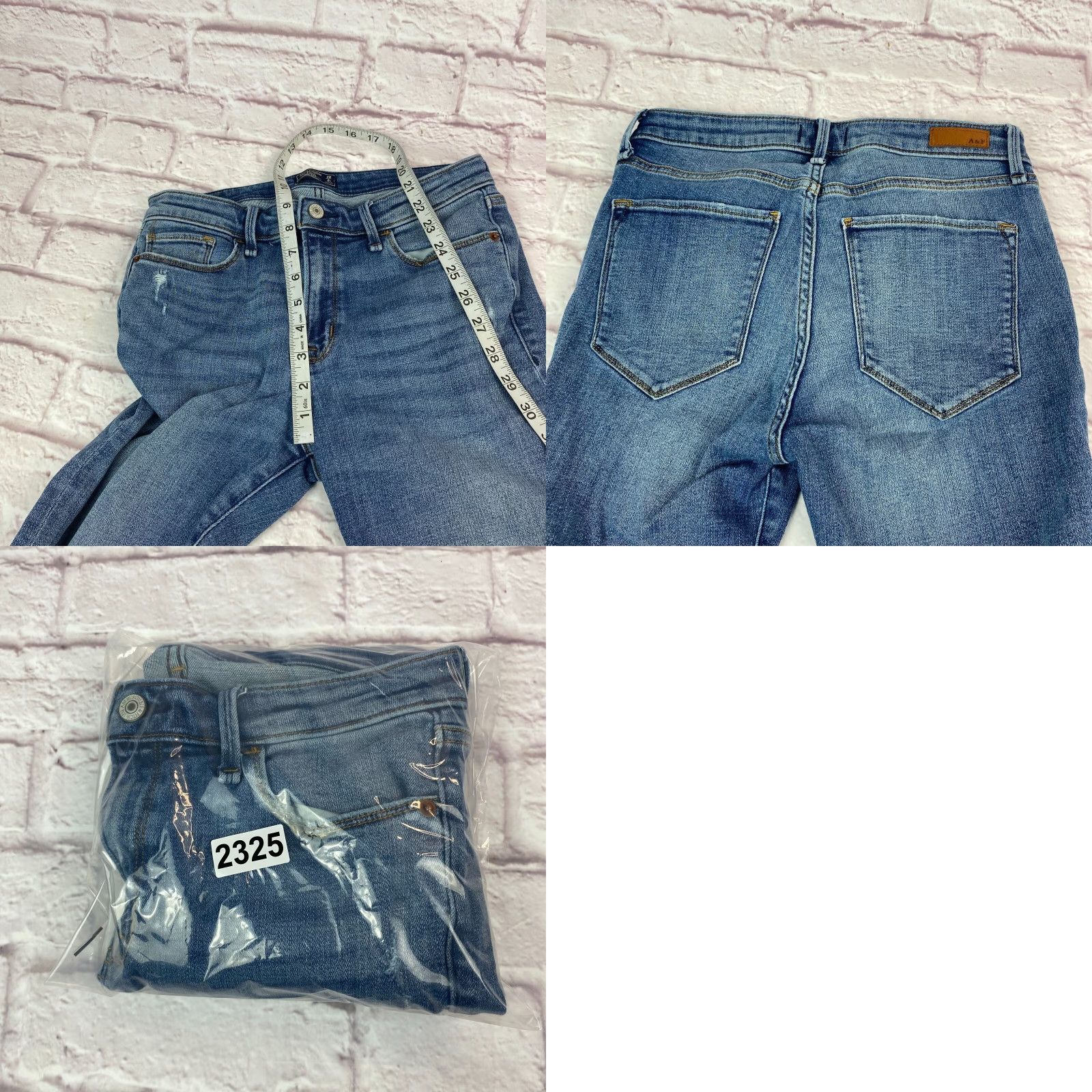 Abercrombie & Fitch VINTAGE Abercrombie & Fitch Junior Womens Super Skinny Size 28 Short Mid-Rise Distressed Jeans 90s Womens Size 28" / US 6 / IT 42 - 8 Thumbnail