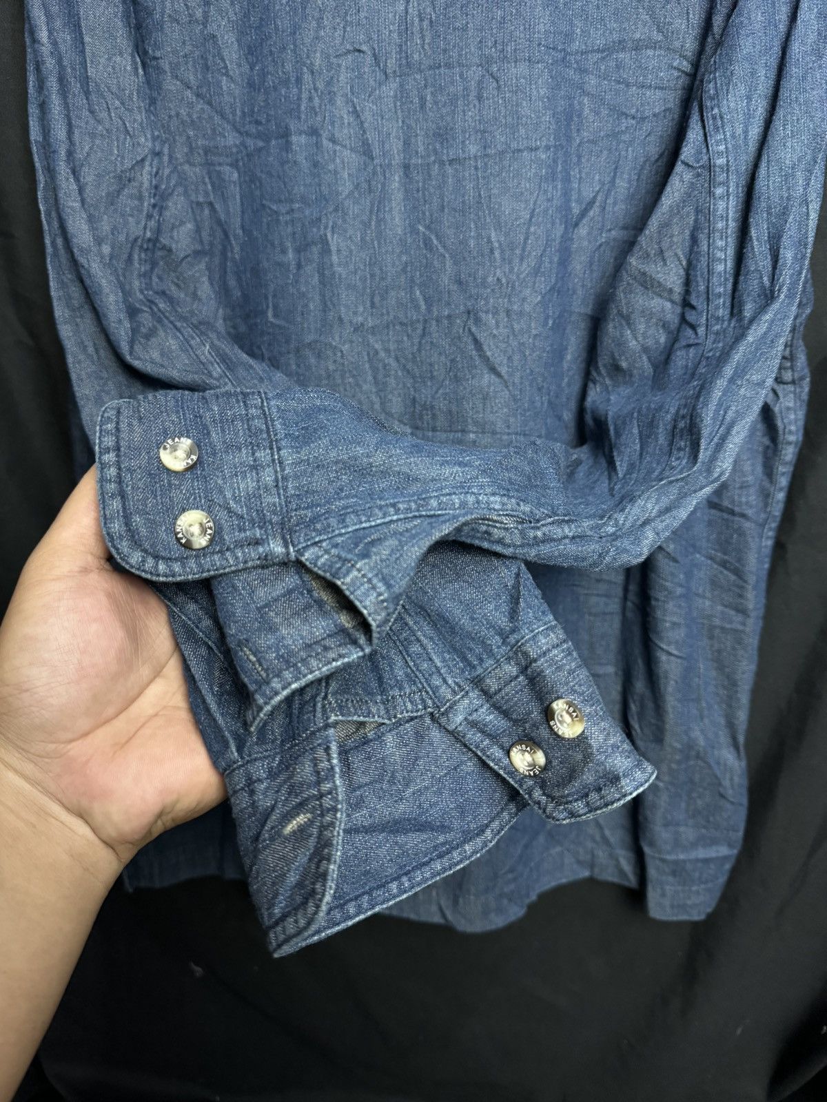 Kansai Yamamoto × Y's for Men × Yohji Yamamoto Denim Zipper Shirt Kansai Size US L / EU 52-54 / 3 - 6 Thumbnail
