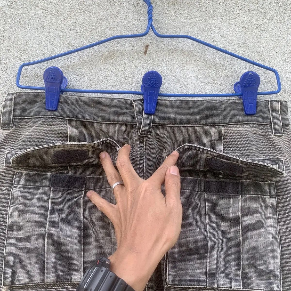 BEANPOLE BEAN POLE🔥DOUBLE KNEE CARGO VINTAGE BAGGY FADED MULTI PANTS Size US 32 / EU 48 - 14 Thumbnail