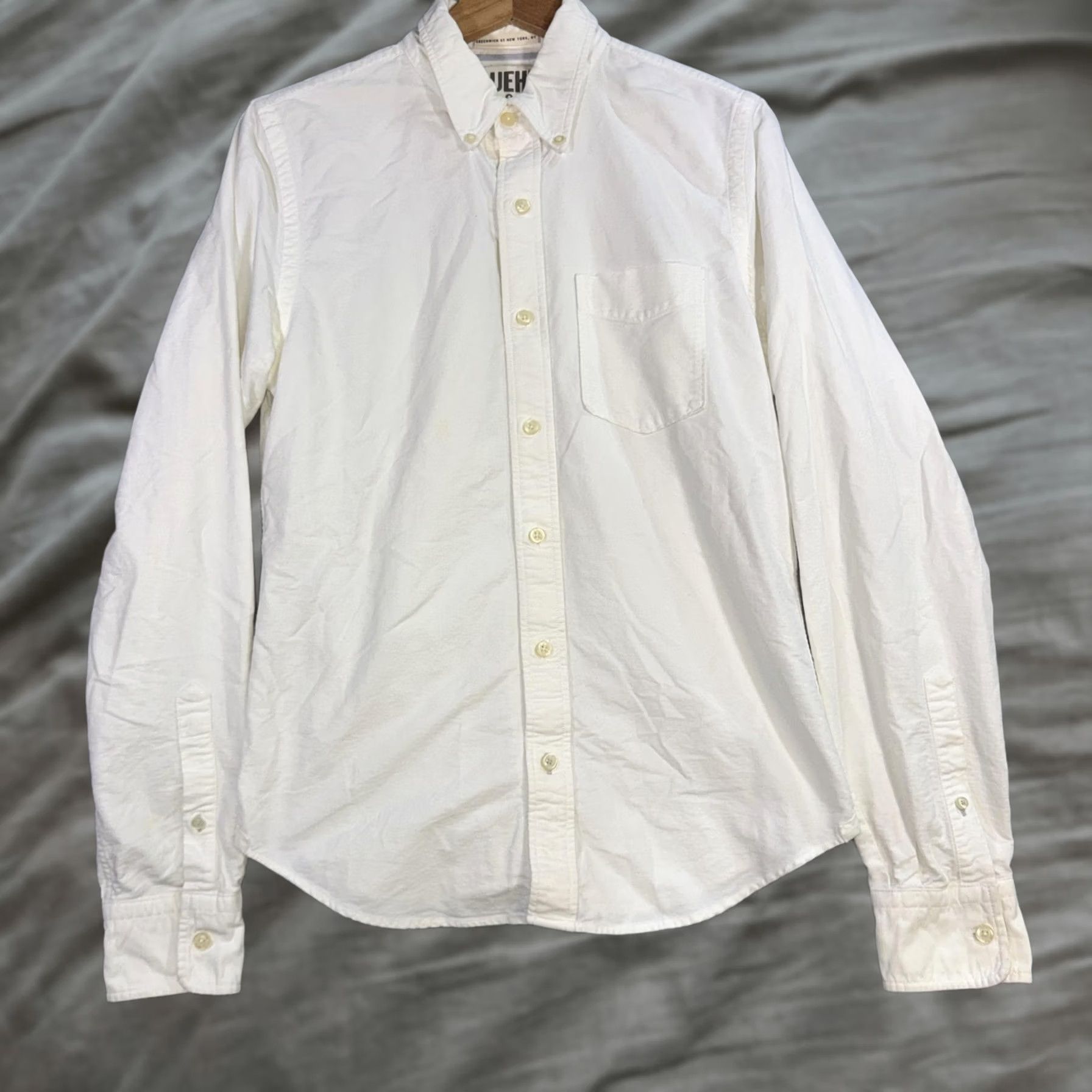 Vintage Ruehl No.925 Shirt Mens M White Oxford Button Down Long Sleeve Casual Button-Up Size US M / EU 48-50 / 2 - 1 Thumbnail