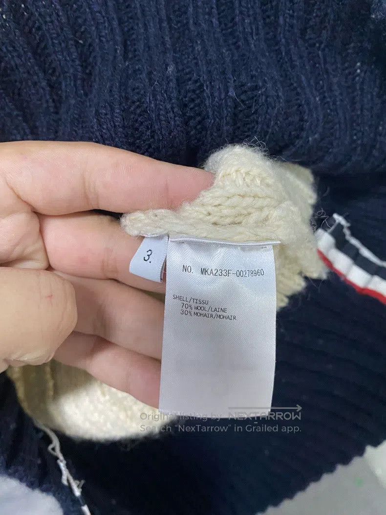 Thom Browne Thom Browne Round Neck Crewneck Wool Sweater - White Size US L / EU 52-54 / 3 - 5 Thumbnail