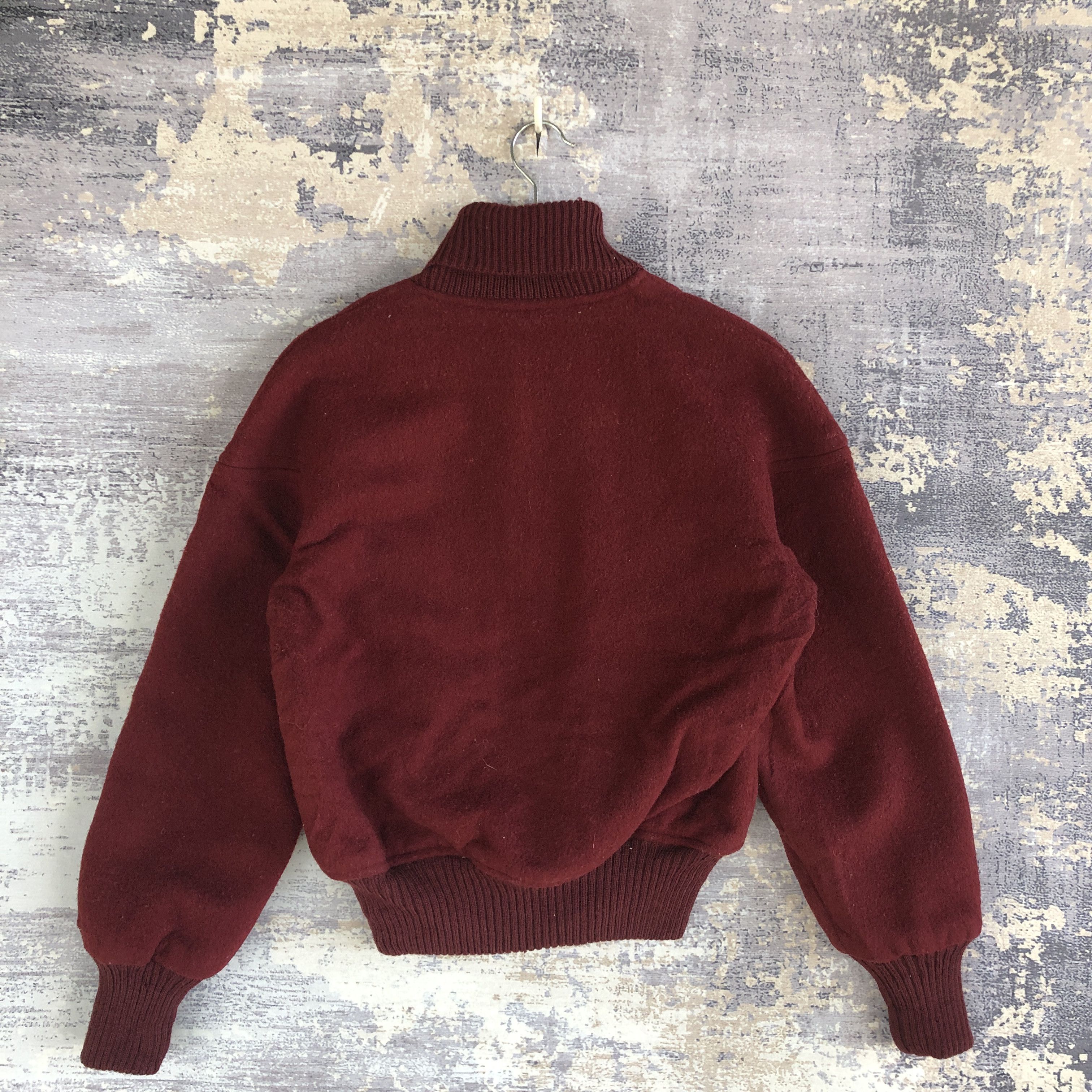 Vintage Vintage VAN JAC Zipper Varsity Wool Bomber Jacket Size US S / EU 44-46 / 1 - 2 Thumbnail