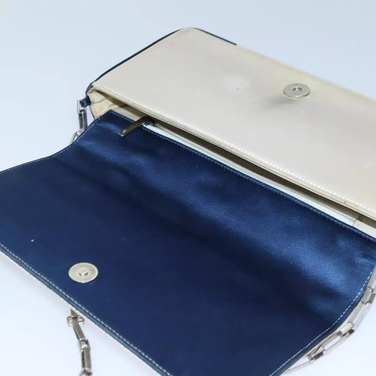 Chanel CHANEL Choco Bar Chain Hand Bag Satin Beige Size ONE SIZE - 8 Thumbnail