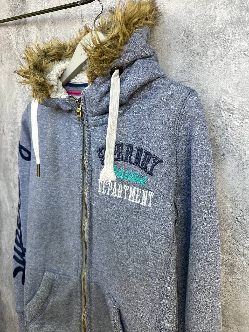 Superdry Superdry Y2K Zip Hoodie Fleece Lined Faux Fur Hood Full Zip Size M / US 6-8 / IT 42-44 - 5 Thumbnail