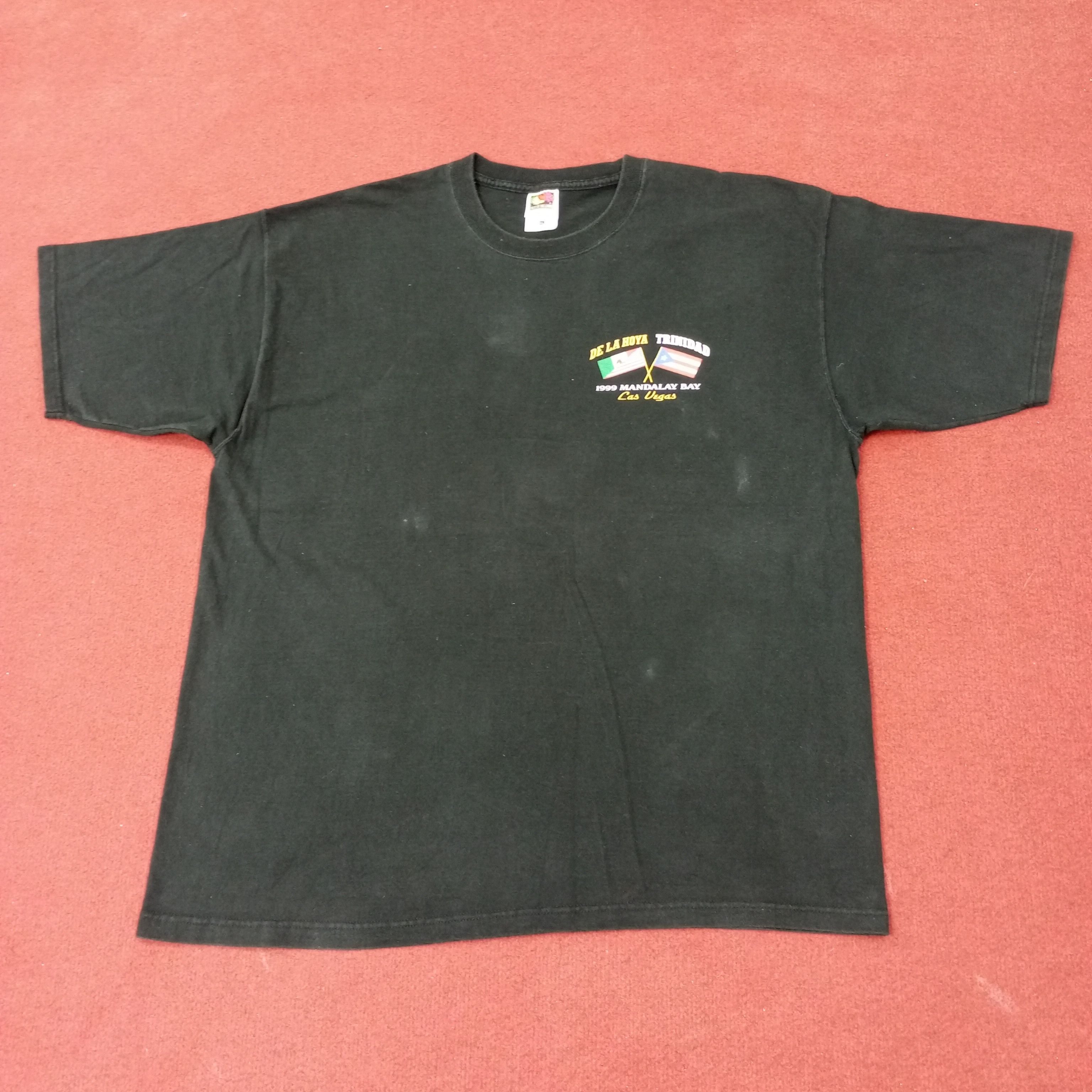 Fruit Of The Loom De La Hoya Trinidad Boxing 1999 Mandalay Bay Tshirt c249n54 Size US XXL / EU 58 / 5 - 3 Thumbnail