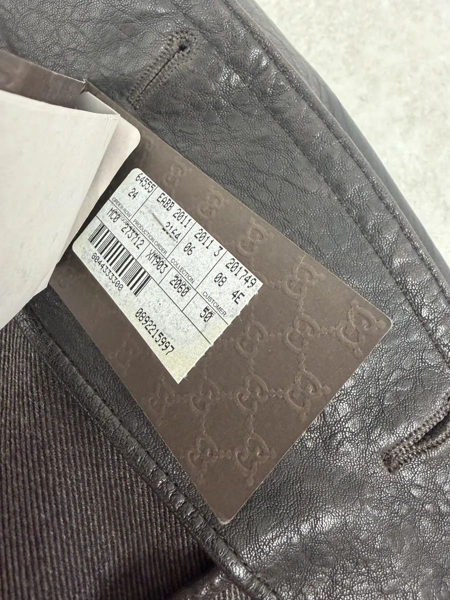 Gucci AW2011 Gucci Brown Buttoned Grained Leather Jacket Size US M / EU 48-50 / 2 - 13 Thumbnail