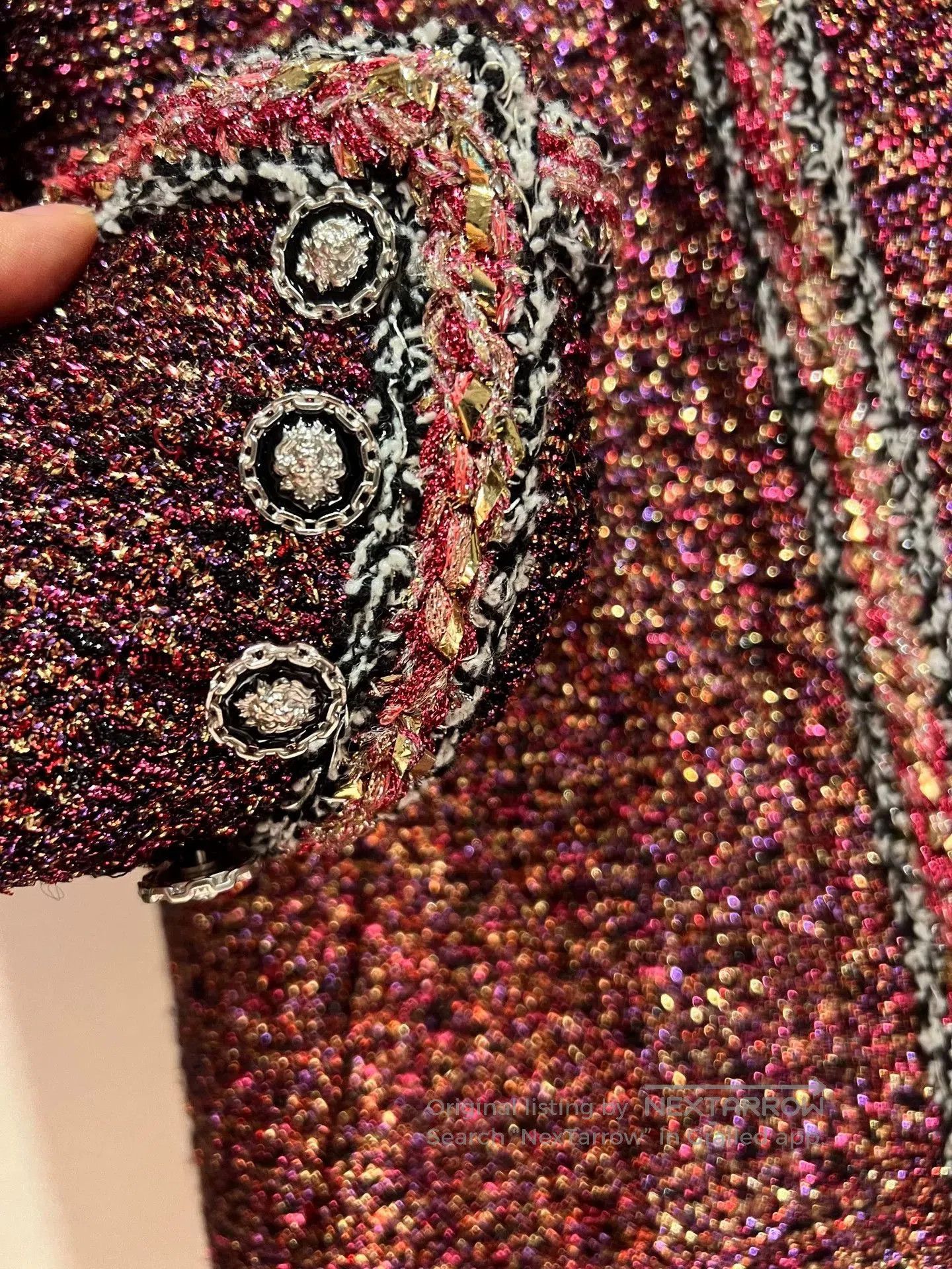 Chanel Chanel Tweed Gold Thread Jumpsuit. Size 33" - 3 Thumbnail