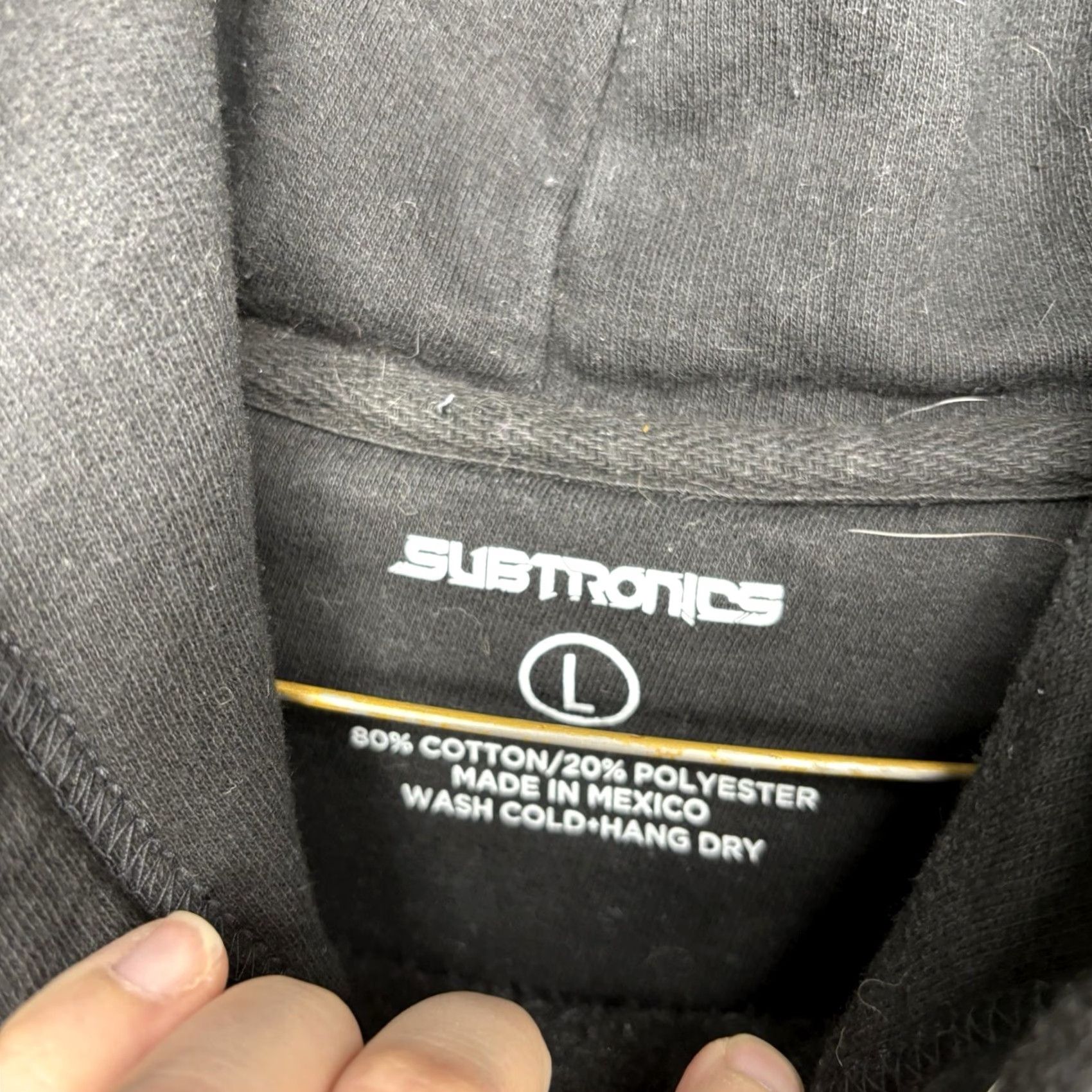 Vintage Subtronics Hoodie Mens L Black Graphic Print Hooded Pullover Sweatshirt Music Size US L / EU 52-54 / 3 - 7 Thumbnail