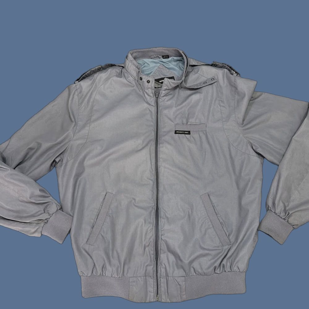Members Only VINTAGE Members Only Jacket Mens 46L Gray Bomber Jacket Long Sleeve Zipper Pockets Size US XXL / EU 58 / 5 - 1 Thumbnail