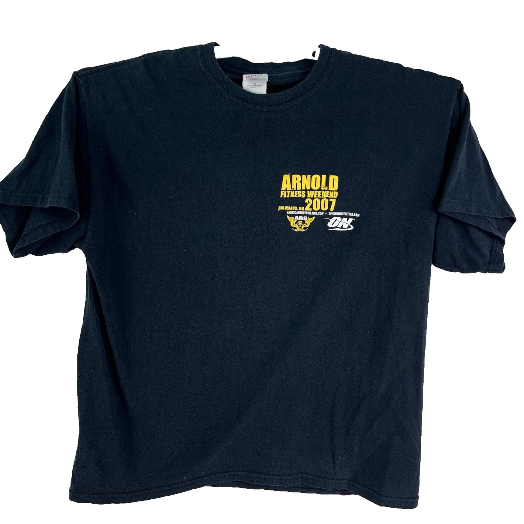 Gildan VINTAGE Arnold Fitness Weekend 2007 WWE Event John Cena OH T-Shirt Mens XL Black Rare Size US XL / EU 56 / 4 - 2 Thumbnail