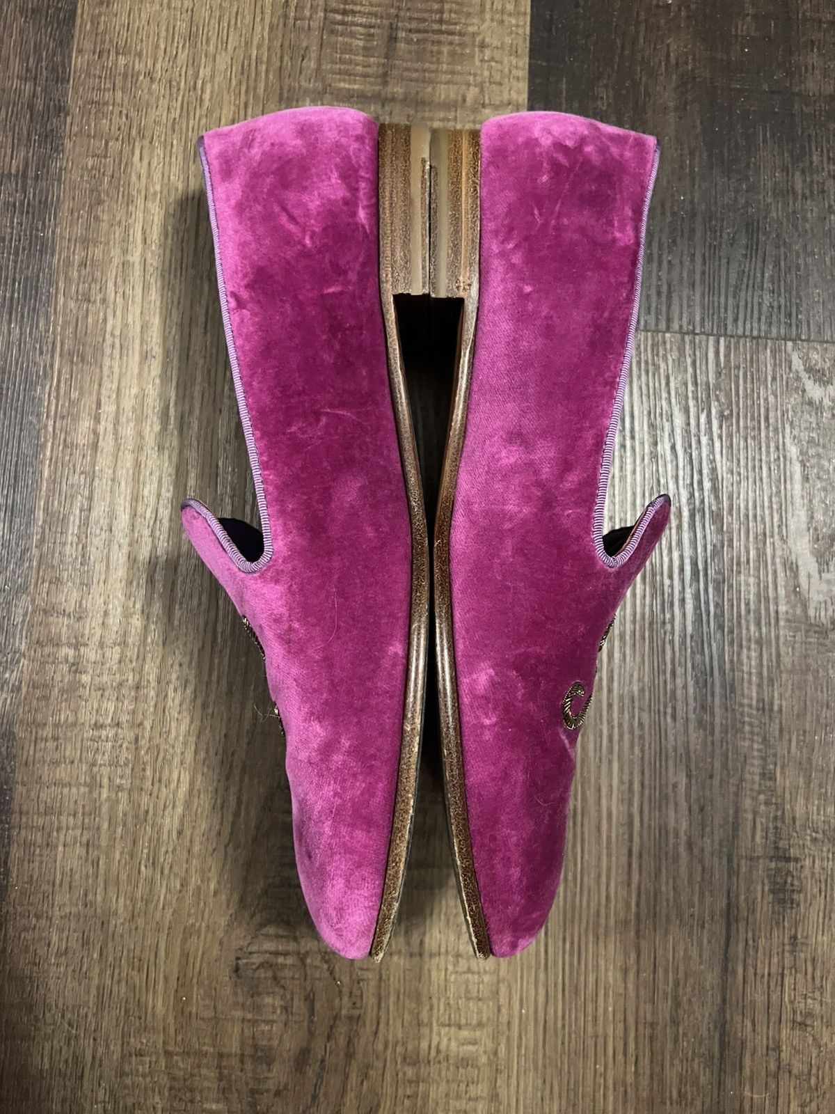 Ralph Lauren Purple Label Ralph Lauren Purple Label Alonzo Embroidered Velvet Loafers Size US 8 / IT 38 - 5 Thumbnail
