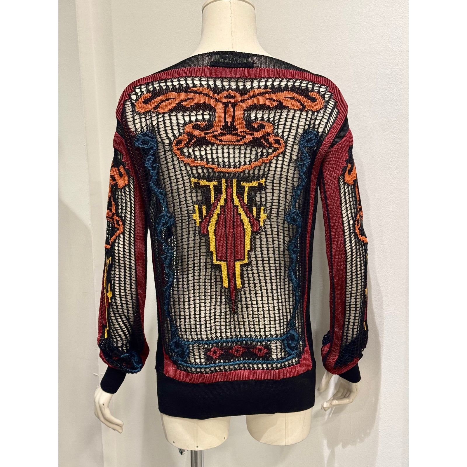 Jean Paul Gaultier A/W2007 Jean Paul Gaultier intarsia crochet knitted cardigan Size M / US 6-8 / IT 42-44 - 7 Thumbnail