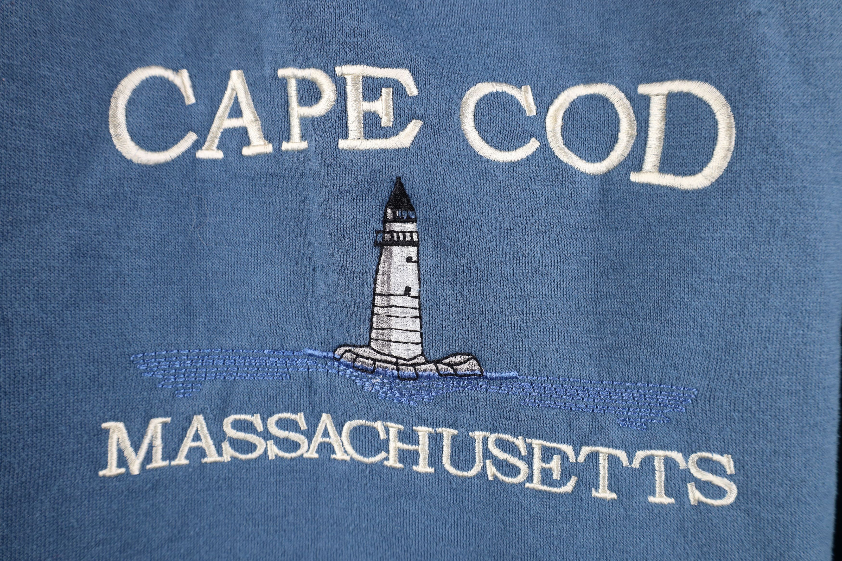 Vintage Vintage 90s Streetwear Cape Cod Massachusetts Sweatshirt Size US XXL / EU 58 / 5 - 4 Thumbnail