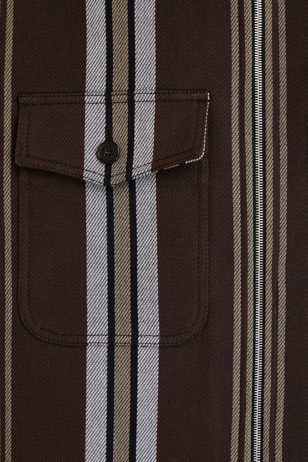 Jacquemus o1mle0625 La Blouson Montagne Stripes Jacket in Brown Size US M / EU 48-50 / 2 - 4 Thumbnail