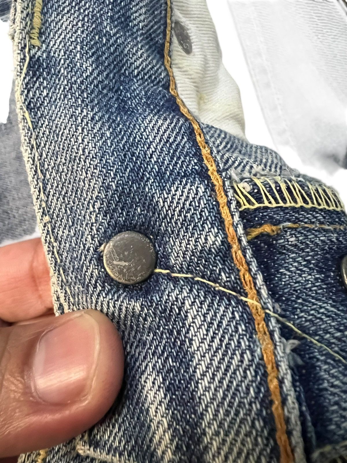 Levi's Vintage Distressed Levi’s 501 Big E Selvedge Faded Jean Size US 27 - 13 Thumbnail